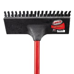 Heavy Duty Floor Scrub Brush Polypropylene Block Steel Handle Multi Surface Use