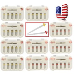 5-100 Boxes Dental Fiber Post Resin Post Screw Thread Quartz 5-Drills HKD