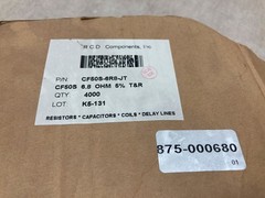 Roll Of 3000+ 6.8Ω OHM Resistors RCD Components CF505-6%8-JT 5% DIP Through Hole
