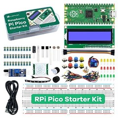 Raspberry Pi Pico Starter Kit with LCD1602, SG90 Servo Motor & Tutorial Guide