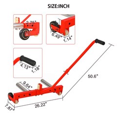 Wheel Dolly 330 LBS Adjustable Rolling tire dolly for tires 6.5 to 31.5 inches