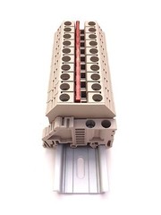 Solar Combiner Box Connector DIN Rail Terminal Blocks Dinkle 8AWG 50A 600V