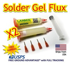 LANMIN NC-559-ASM No-Clean Tacky Gel Solder Flux 10cc X2 Kit