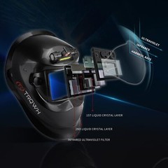 TRQWH Auto-Darkening Welding Mask, 1/20000s Response, Shade 9-13