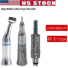 Dental Low Slow Speed Handpiece Contra Angle Straight Air Motor E-type 4Hole YAD