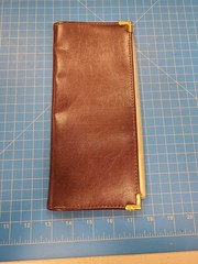 Vintage Cambridge Mead 33072 Business Card Organizer Book Holder Wallet Brown