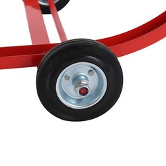 Drum Cradle With 4 Wheels, 55Gal Drum Cradle, 600lbs ,Red for Workshop&Factory