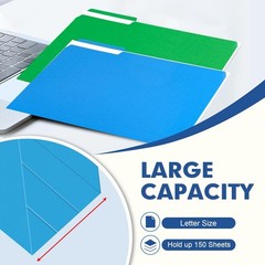 Stylish Assorted 120 File Folders with 1/3 Cut Tabs for Organized Workspaces
