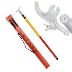13.1FT Telescopic Hot Stick & Utility Hook ASTM F711 35kV Insulated for Lineman