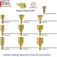 Dental Healing Abutment Fits Hiossen/Nobel/DIO UF/Straumann Implant Healing Caps