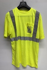 UBS Hi-Vis Yellow/Gray Reflective Short Sleeve Safety Shirt 1X Polyester