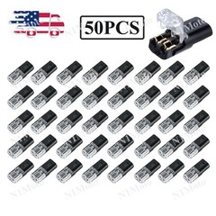 200Pcs Double-Wire Plug-in Connector, Cable Clamp with Locking Buckle, AWG 18-22