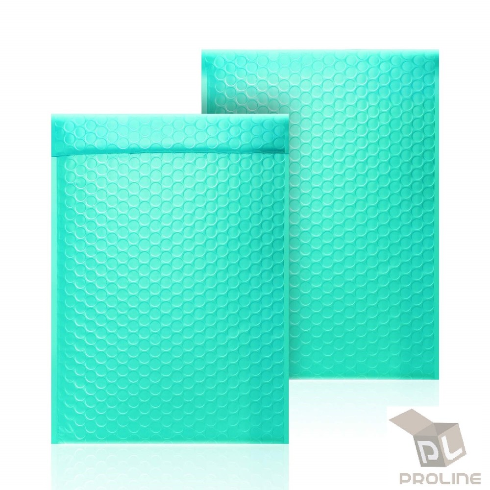 50 #000 4×8 Teal Poly Bubble Padded Envelopes Self-Sealing Shipping Mailers