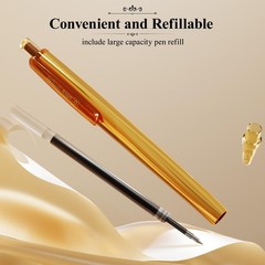 Gel Pen, Black Ink Pen Fine Point 0.5mm, Retractable Hi-Density Gel Ink Pen S…