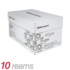 White Copy Paper 8 1/2in. x 11in. 20 Lb 500 Sheets Per Ream Case Of 10 Reams