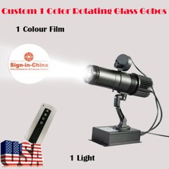 US Indoor 20W LED Gobo Projector Advertising Logo Light Remote Control