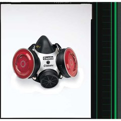 Half Mask Respirator, Comfo Classic, Not Rated, Threaded, Size, L 0 Cartridges