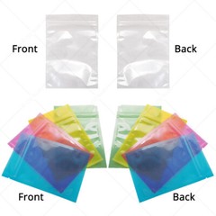 Assorted Sizes & Colors Glossy Flat-Lying Plastic Mylar Zip Lock Pouch Bag
