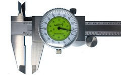 iGaging Fractional Dial Caliper 6″ Inside Outside Depth Gauge Read 0.01 or 1/64″