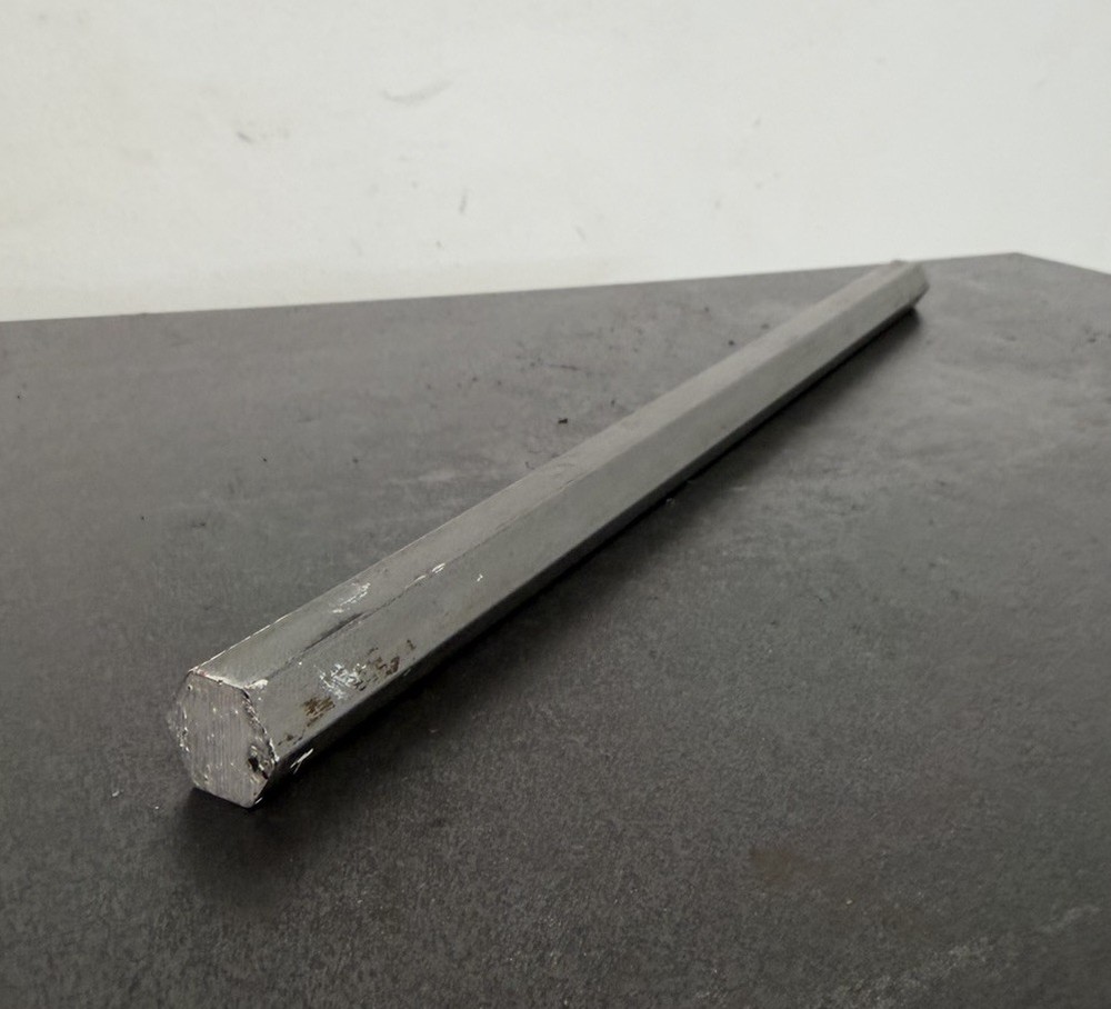 12L14 Cold Drawn Steel Hex Bar Stock 9/16″ x 12″ Long Free Machining