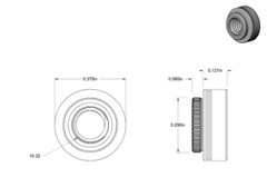 Press-Fit Nut (pem nut) Tin-Plated Steel, 10-32 Thread Size