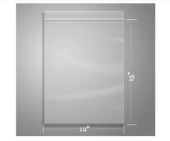 1000 12×15 Clear Plastic Zipper Poly Locking Reclosable Bags 2 MiL