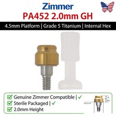 ZimVie LOCATOR Abutment for Tapered Screw Vent Implants 3.5mm/4.5mm Cuff Height