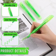 60 PCS Pastel Highlighters Bulk Chisel Tip Marker Pens Green Home Office