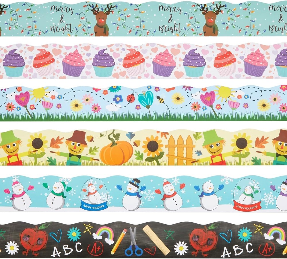 Bright Creations 6-Rolls 234 Feet of 36 x 2.25 x 0.01 inches, Multicolor