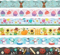 Bright Creations 6-Rolls 234 Feet of 36 x 2.25 x 0.01 inches, Multicolor
