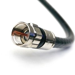 150ft BLK OUTDOOR RG6 COAXIAL CABLE WEATHER SEAL COMPRESSION FITTINGS