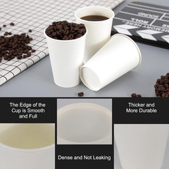 Coffee Cups, 50 Count 12 Oz Disposable Coffee Cups for Hot & Cold Drinks,