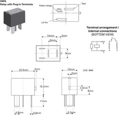 4 Pcs Relay G8HL-H71-12VDC Automotive Relay 39794-SDA-A03 39794-SDA-A05