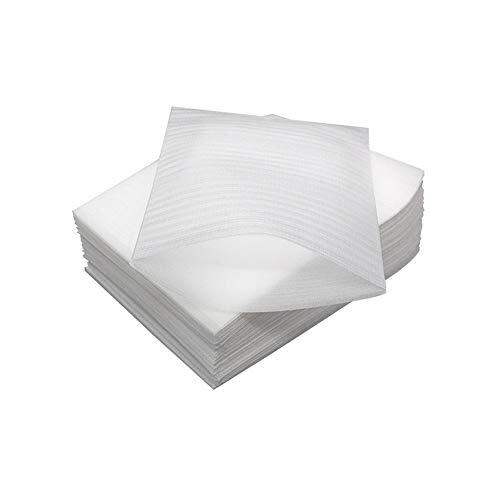 100 Pcs White Cushion Foam Wrap Pouches for Dishes Furniture Glassware Packing