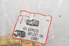 Lot of 2 JBFleet Hex Nipples 3/4″ Fittings 23007 2 Way Outlets Replacements
