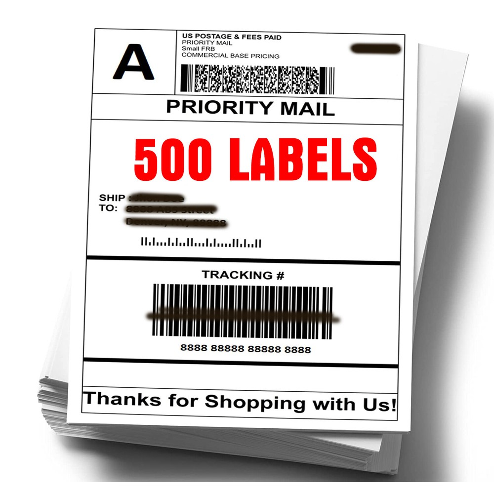 4 x 6 Fanfold / Roll Thermal Shipping Labels Paper for Zebra & Rollo Printers