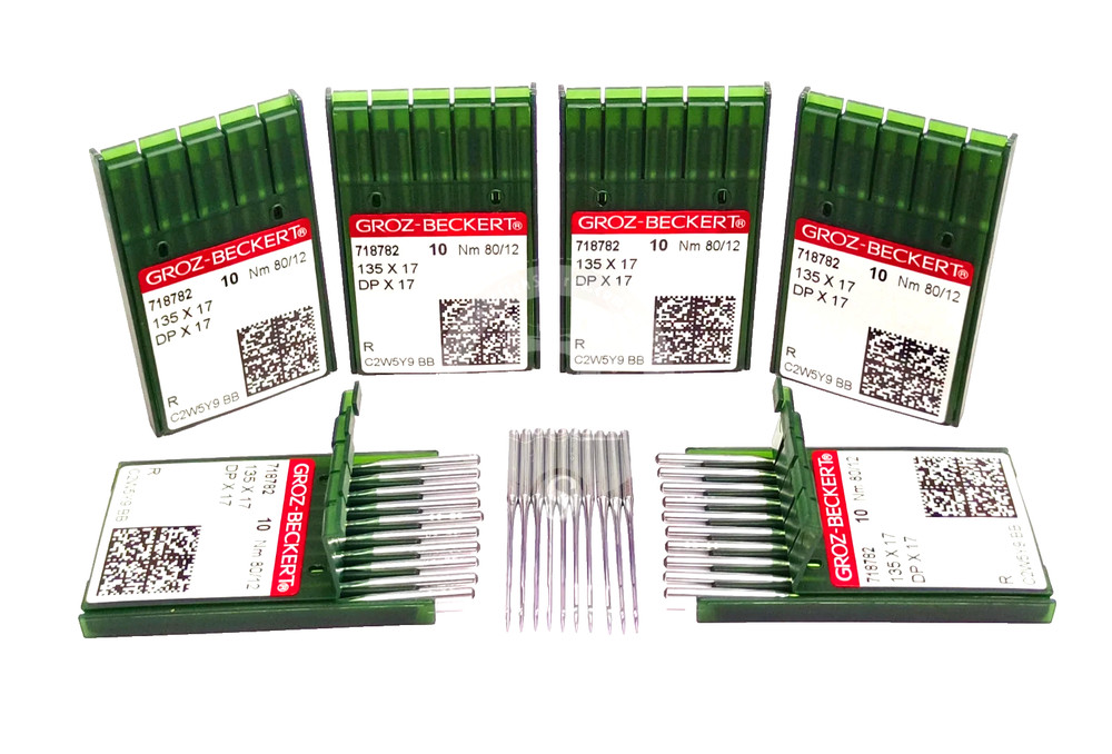 Groz-Beckert needles 718782 DP X 17, 135 X 17, Nm 80/12, (10) needles per pack