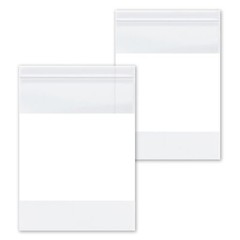 500 Pcs 12″ x 15″ 4 Mil Reclosable Bag Writeable White Block Water-Resistant