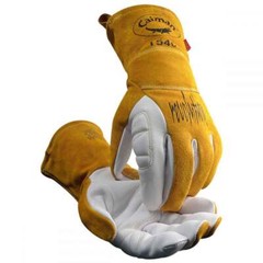 Caiman 1540 Goatskin Palm Kontour Pattern FR Fleece Insulated TIG Glove Large