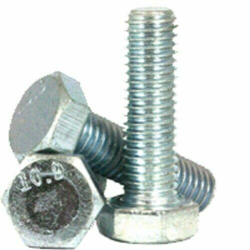 M10-1.5 X 25MM DIN 933 Coarse Hex Cap Screw 10.9 Zinc Plated