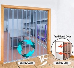 Commercial Strip Door Curtain 84*96in PVC Strip Curtain Kit Vinyl Strip Curtain