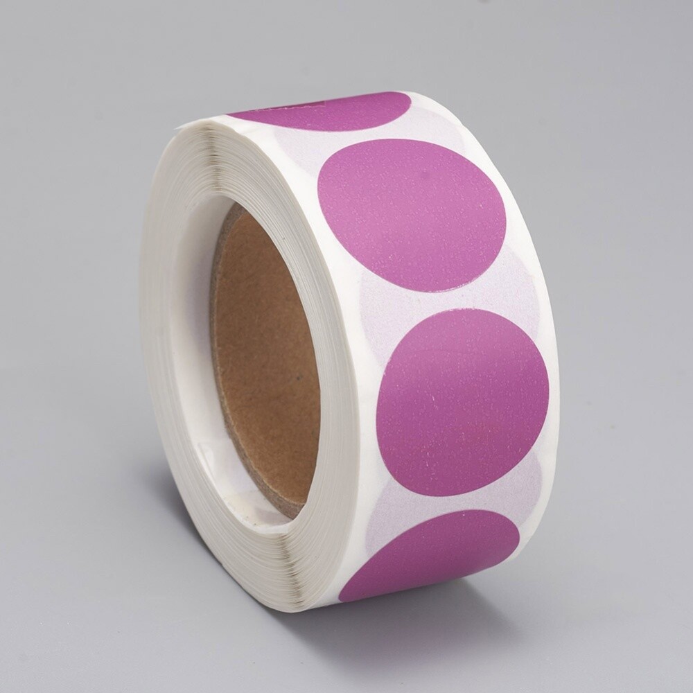 Purple Blank Sticker Labels 500 each per roll Great for Orders Crafts work & Fun