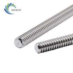 Lead 2mm Trapezoidal Screw Without Copper Nut T8 Lead Screw 100/150/200/250/300