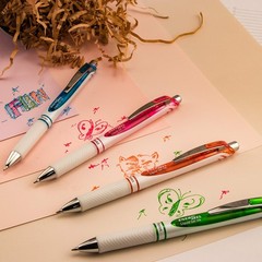 EnerGel Pearl RTX Retractable Liquid Gel Pen (0.7mm) Medium Line Needle 2 Count