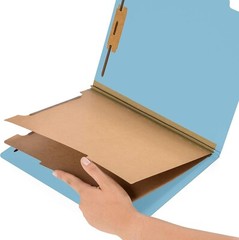 BLUE SUMMIT Supplies 10x Blue Classification Folders With 2 Dividers & 2″ Tyvek