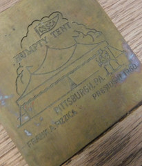 VTG. Large Size (4.00.in.x 4.00.in.) Phillips 66 Brass Printing Block. Gas & Oil