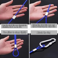Pack of 50 Aluminum Crimping Loop Sleeve Cable Crimp for 1/4 inch Diameter Do…