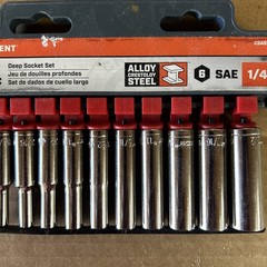 Crescent 10 Piece1/4″ Drive 6 Point Deep SAE Socket Set – One Size, No Color