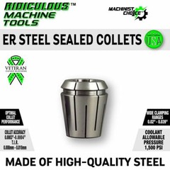 Steel Sealed ER32 Metric Spring Collet 14.0mm for Coolant CNC Machine