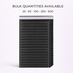 Kraft-Air Black Kraft Paper Bubble Mailers 6.5×10 (Inside 6.5×9) Peel & Seal